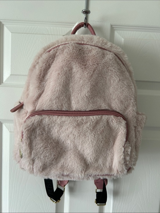 Betsey Johnson Handbags - Betsey Johnson Blush Pink Faux Fur Backpack